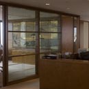 Polished miter cutting in glass partitions-San Francisco